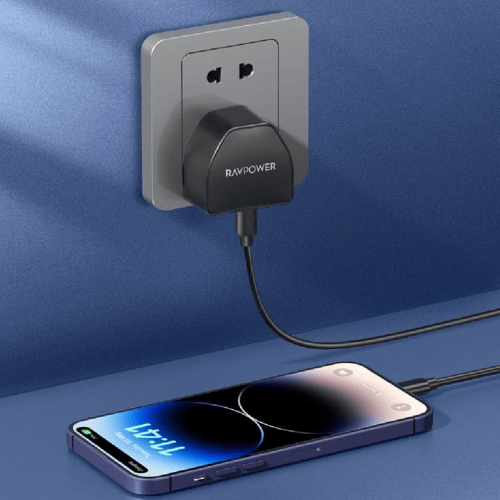 شاحن راف باور 20 واط منفذ تايب سي - اسود