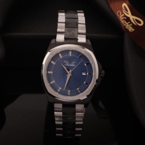 ساعة ماربلينو رجالية ستانلس ستيل باللون الاسود وال...