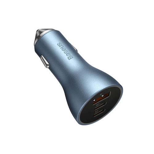 شاحن سيارة 65 واط منفذين PD + منفذ USB من بيسوس