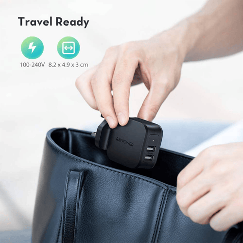 راف باور شاحن جداري بمنفذين يو اس بي 17 واط