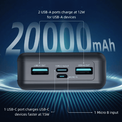 بور بنك راف باور 20 الف ملي امبير 15 واط