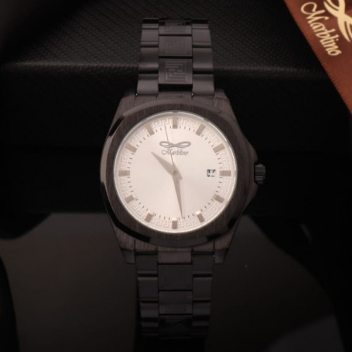 ساعة ماربلينو رجالية ستانلس ستيل باللون الاسود، مي...