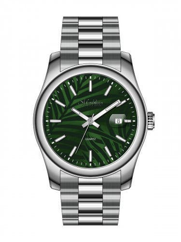 ساعة ماربلينو رجالية ستانلس ستيل باللون الفضي ، مي...