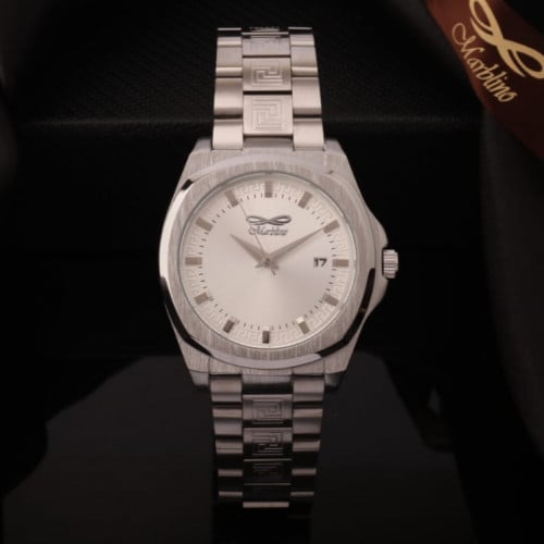 ساعة ماربلينو رجالية ستانلس ستيل باللون الفضي ، مي...