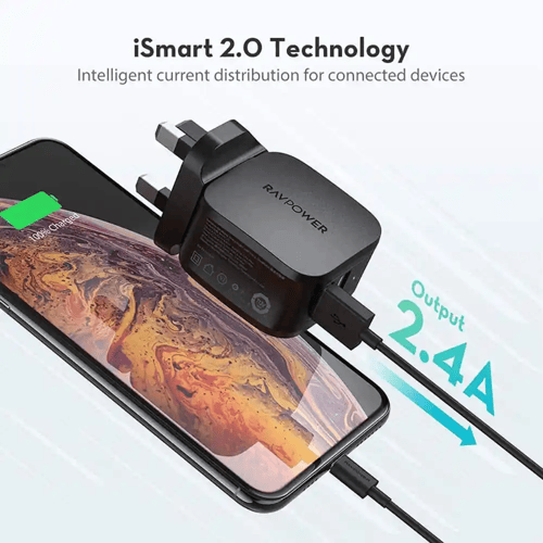 راف باور شاحن جداري بمنفذين يو اس بي 17 واط