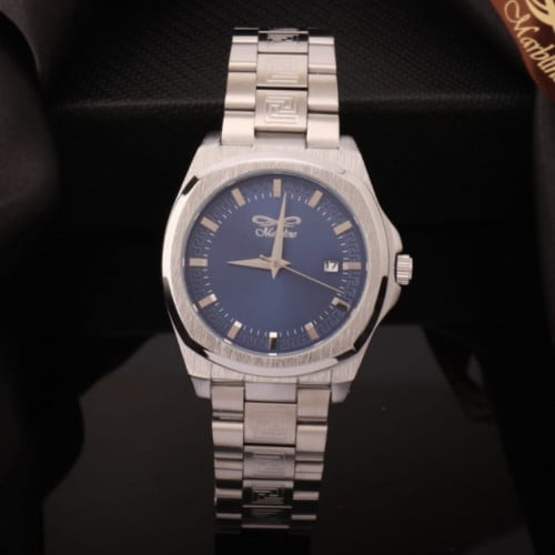 ساعة ماربلينو رجالية ستانلس ستيل باللون الفضي ، مي...