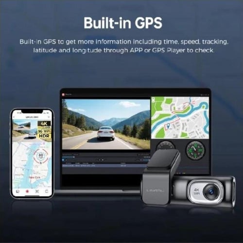 داش كام LINGDU D600 , أمامية 4K خلفية 2K+1080P