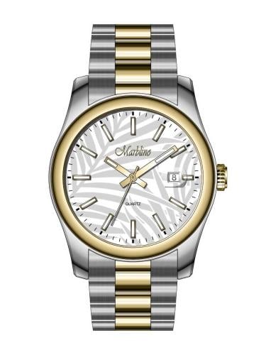 ساعة ماربلينو رجالية ستانلس ستيل باللون الفضي والذ...
