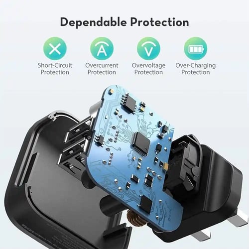 راف باور شاحن جداري بمنفذين يو اس بي 17 واط