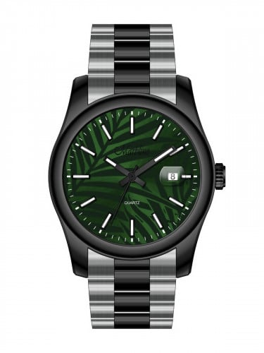 ساعة ماربلينو رجالية ستانلس ستيل باللون الاسود وال...