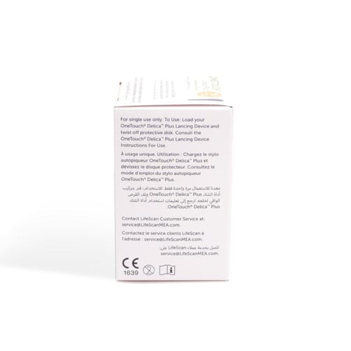 إبر شك معقمه لقلم الوخز ون تتش ديليكا بلس، 100 حبه...