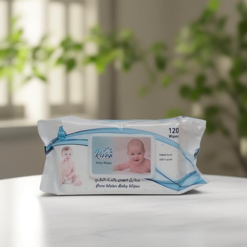 عرض ريفان | 4 مناديل مبللة بالماء النقي غير معطره...