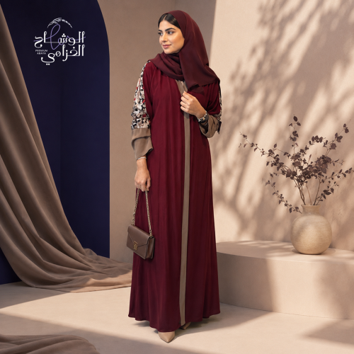 عباية كريب ماروني 7838