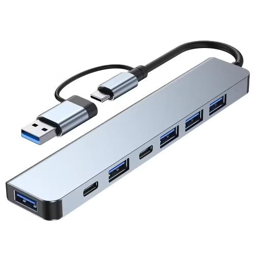 USB-C Hub متعدد المنافذ (8 في 1)
