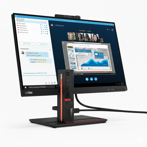 Lenovo M920q Tiny الجيل التاسع + شاشه + كرت شاشة
