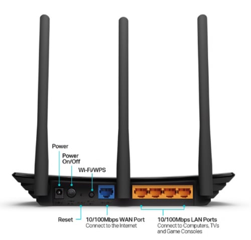 مقوي شبكة N بسرعة 450 ميجابت في الثانية طرازTL-WR9...