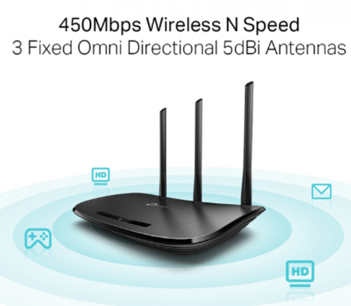 مقوي شبكة N بسرعة 450 ميجابت في الثانية طرازTL-WR9...
