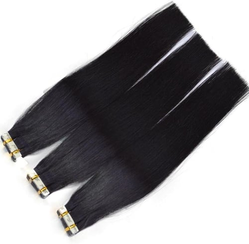 اكستنشن شعر طبيعي استكر لاصق طول 12 انش 20 خصله