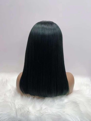 باروكه بوب شعر طبيعي جذور امامي13*4 ذيل كثيف ومتسا...