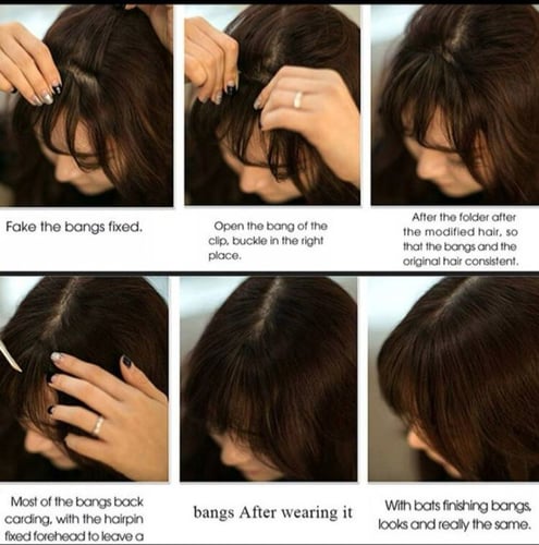 غرة اماميه شعر طبيعي