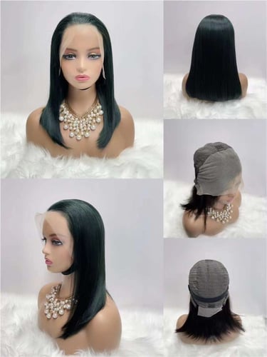 باروكه شعر طبيعي طول10جذور13*4 لون اسود طبيعي