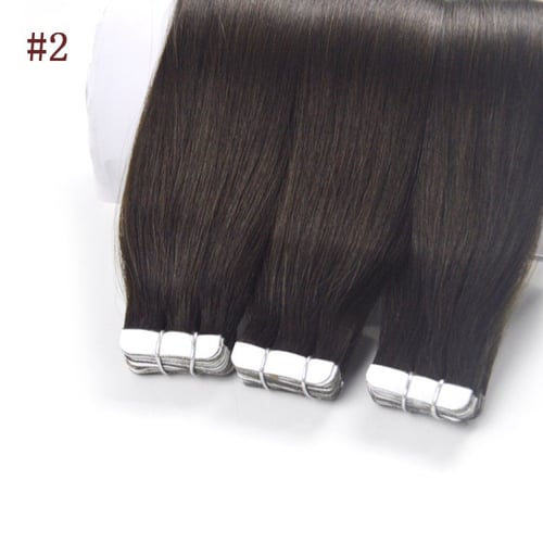 بني لون رقم #2 طول 22 انش-اكستنشن شعر طبيعي60 خصله