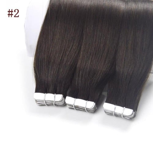 اكستنشن شعر طبيعي استكر لاصق طول 18 انش 20 خصله