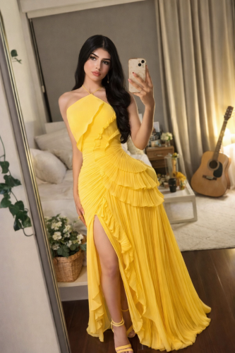 فستان للعيد اصفر