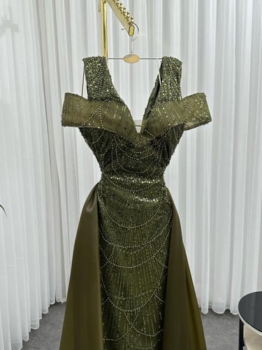 فستان سهره زيتي