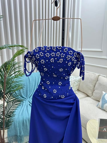 فستان نيلي زواج