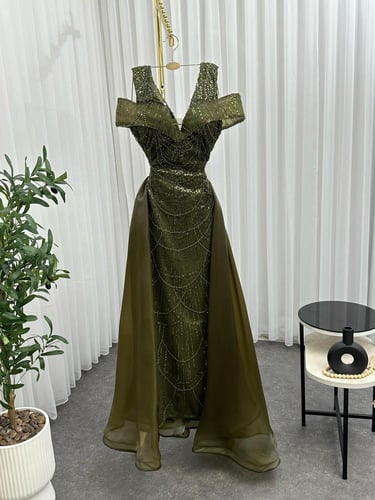 فستان سهره زيتي