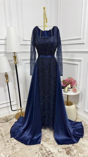 فستان سهره مطرز 9698