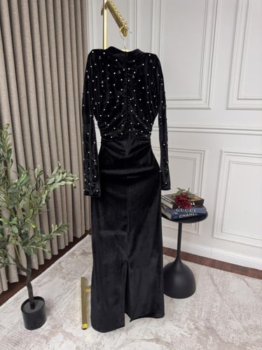 فستان مخمل ناعم