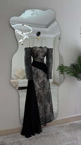 فستان اسود سهرة مطرز