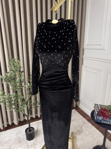 فستان مخمل ناعم