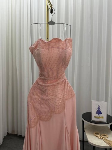 فستان بينك شيفون