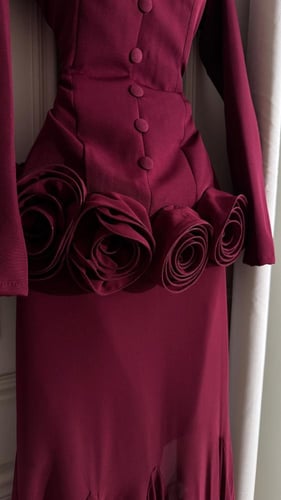 فستان للعيد برغندي