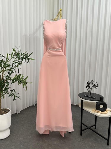 فستان بينك شيفون