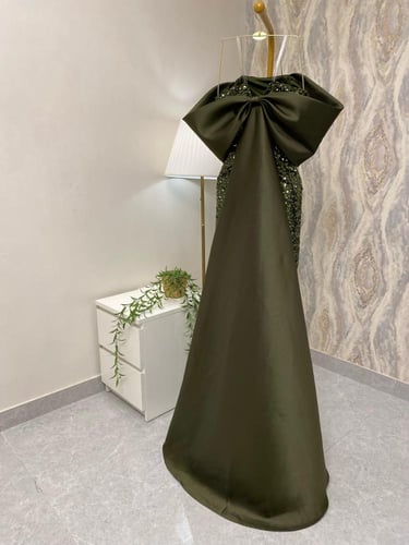 فستان زيتي سهره