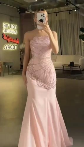 فستان بينك شيفون