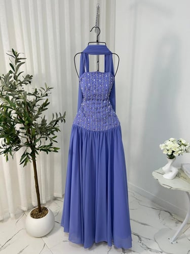 فستان موف شيفون