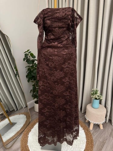 فستان موكا دانتيل