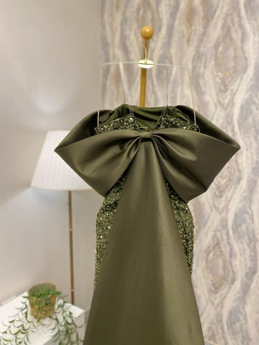 فستان زيتي سهره