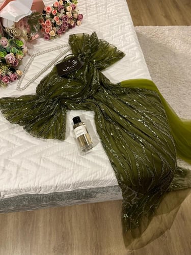 فستان سهره مطرز خرز