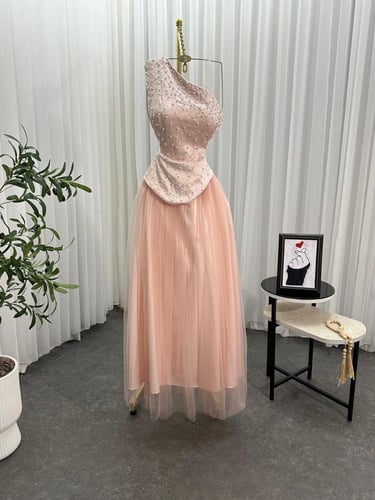 فستان بينك شيفون