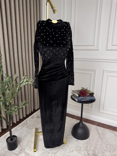 فستان مخمل ناعم