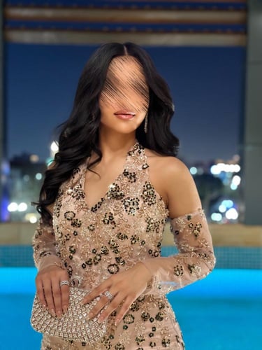 فستان ماسك مطرز