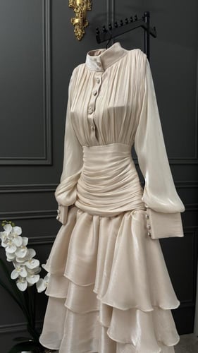 فستان للعيد سكري قصير