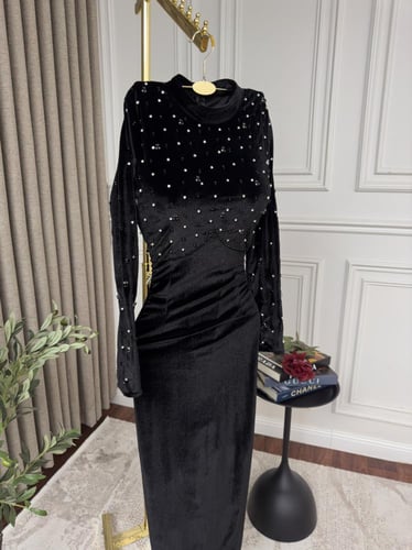 فستان مخمل ناعم