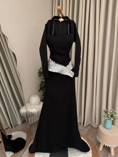 فستان اسود كولكشن الشتاء